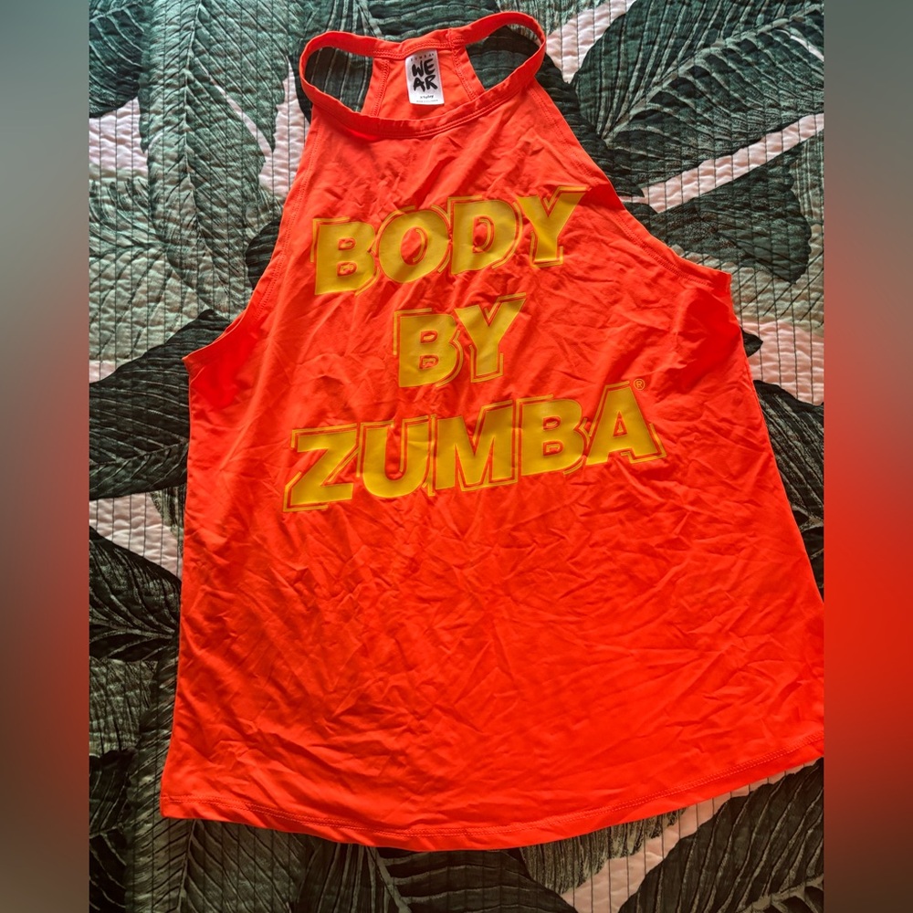 Body By Zumba Neon Orange Workout Tank